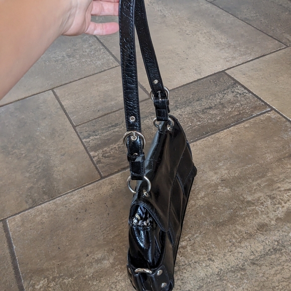 Naturalizer Y2K Faux Patent Leather Mini Shoulder Bag Black - Picture 3 of 16